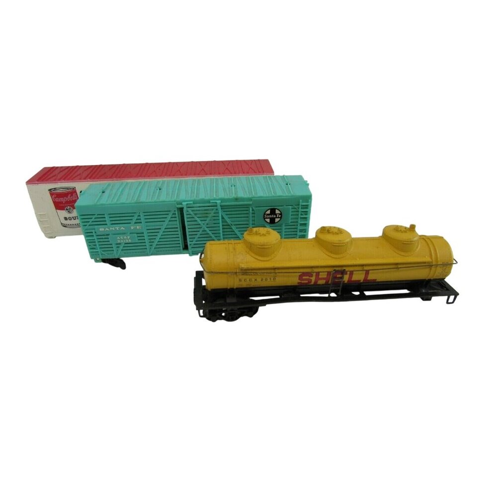 3 HO Scale Rail Cars Life Like Box Tanker 33082 Freight Bachmann Campbells Soup